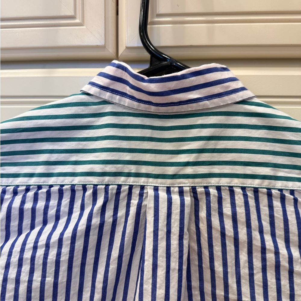 Ralph Lauren Striped Cotton Poplin Fun Button-down Shirt - Picture 6 of 8